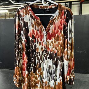 New Directions Fall print Tunic Top - 3X